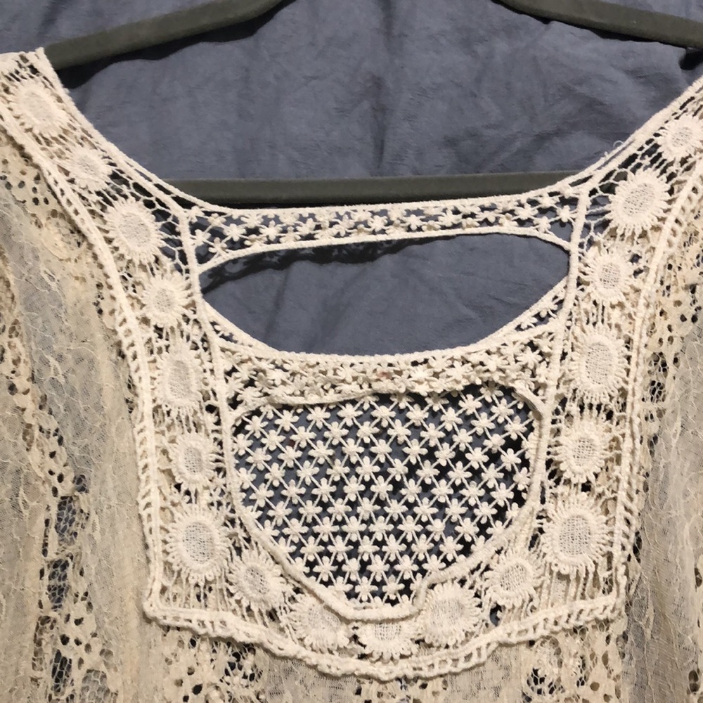 Boho top. Lace. S/M. Brand:Love Culture - Picture 3 of 5